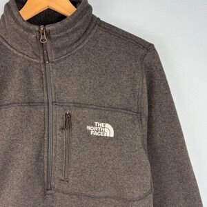 The North Face Men's Medium Black Gordon Lyons Pullover Fleece 1/4 Zip Sweater